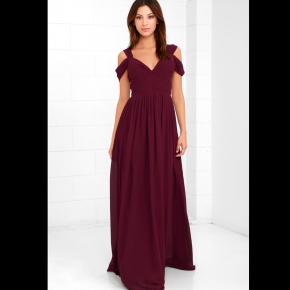 Lulus Make Me Move Burgundy Maxi Dress - Picture 1 of 9